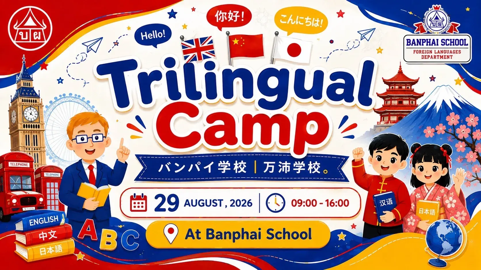 Banphai School Hosts "Trilingual Camp 2026" to Enhance English, Chinese, and Japanese Language Skills